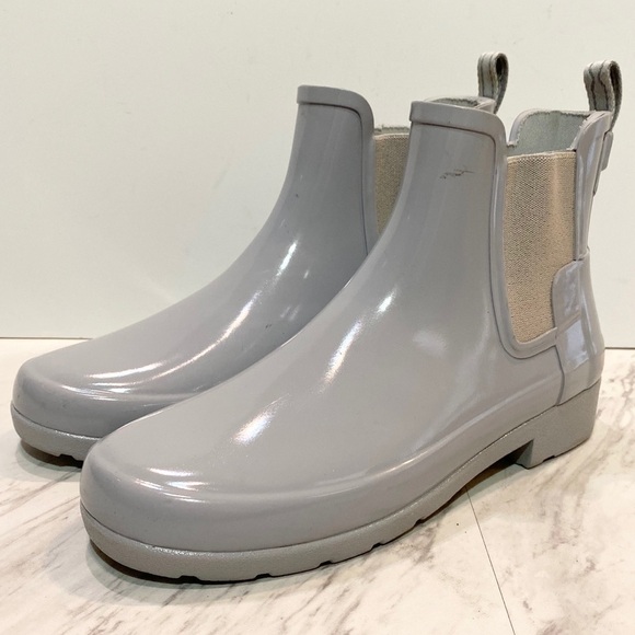 Hunter Ankle Chelsea Gray Rain Ankle Boots